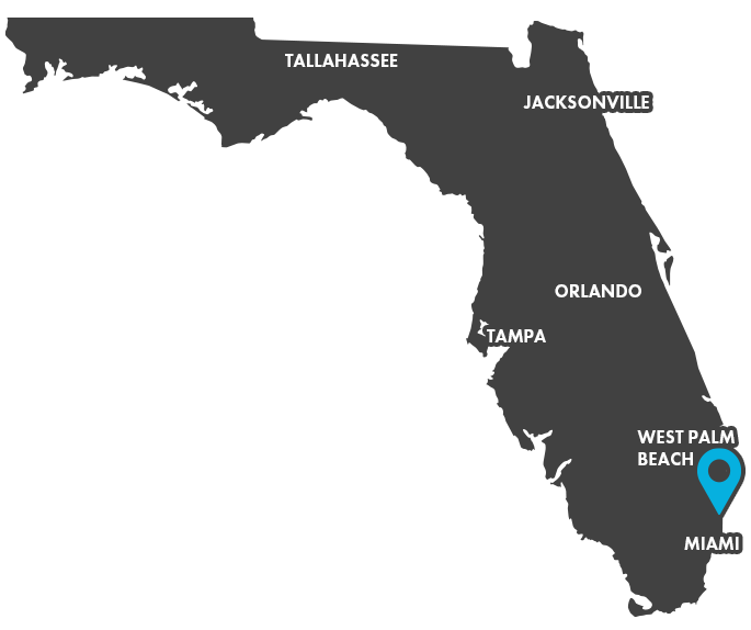 Florida State Image With Fort Lauderdale Pin