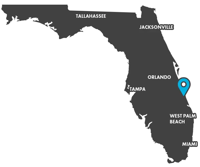 Sebastian & Vero Beach, FL State Location Map